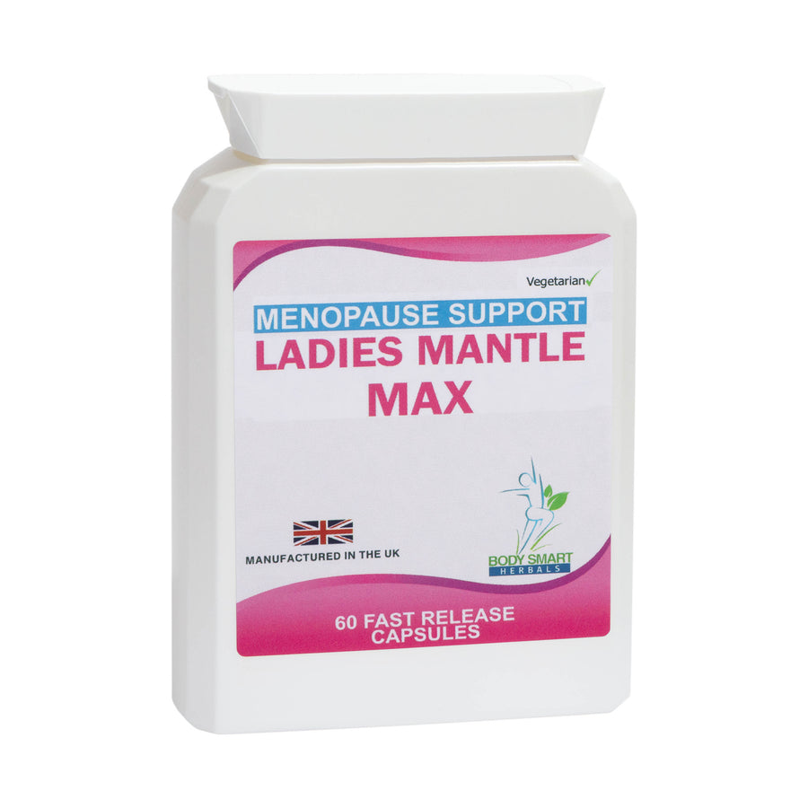 Ladies Mantle Max Menopause Support Supplement, 60 Capsules Red Clover Wild Yam Agnus Castus Lady's