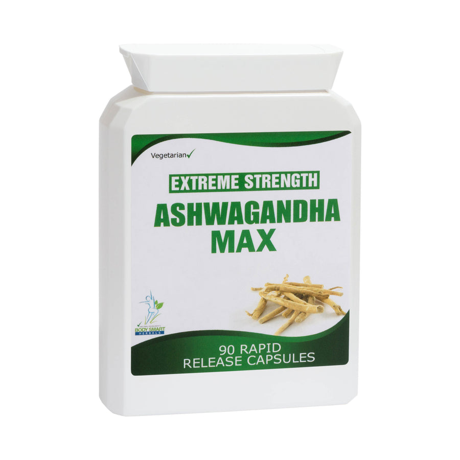 ASHWAGANDHA MAX 90 VEGETARIAN CAPSULES STRESS FATIGUE ANXIETY RELIEF SUPPORT