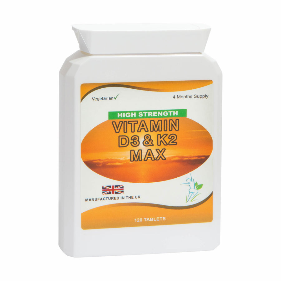 Vitamin D3 4000 IU Vitamin K2 MK7 100mcg 120 Tablets High Strength UK Manufactured