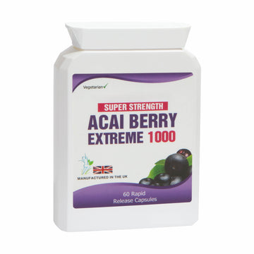 Acai Berry Extreme 1000 Pure Detox 60 Vegetarian Capsules Dietary Aid Supplement