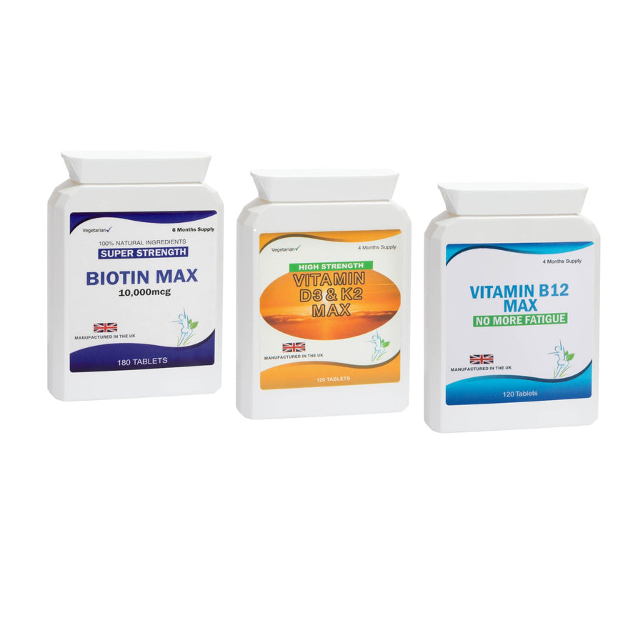 Biotin + Vitmin D3 & k2 and Vitamin B12 combo