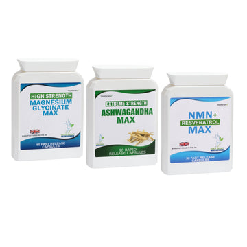 Magnesium glycinate + Ashwagandha and NMN reservatrol  combo