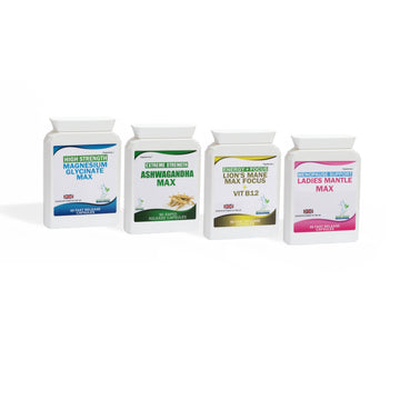 Magnesium glycinate + Ashwagandha + Lion's mane + Ladies Mantle combo