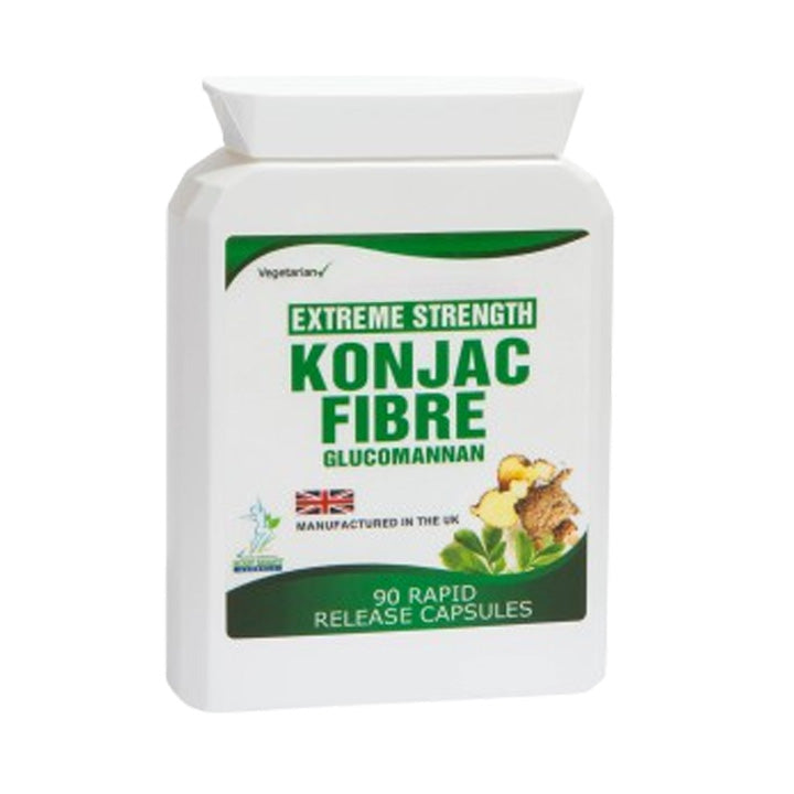 90 Glucomannan Konjac Fibre Vegetarian Capsules Weight Loss Diet Support 3000mg Daily Dose